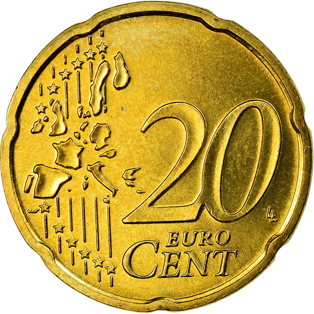 République fédérale allemande, 20 Euro Cent, 2004, SUP, Laiton, KM:211