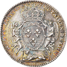 França, Token, Conseillers Royaux, Notaires de Lyon, 1715, AU(55-58), Prata
