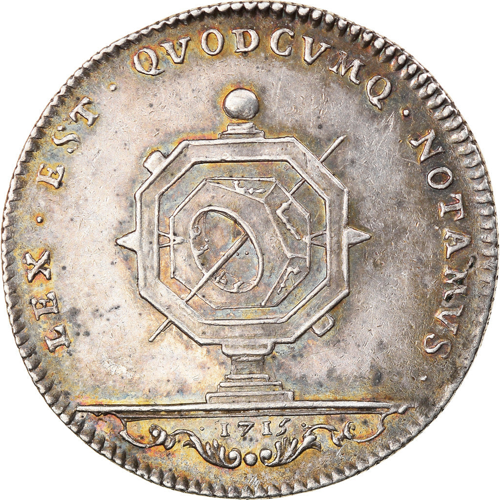 França, Token, Conseillers Royaux, Notaires de Lyon, 1715, AU(55-58), Prata