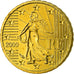 Francja, 10 Euro Cent, 2000, Paris, MS(63), Mosiądz, KM:1285