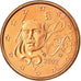 France, Euro Cent, 2002, MS(63), Copper Plated Steel, KM:1282