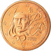 France, 2 Euro Cent, 2002, MS(63), Copper Plated Steel, KM:1283