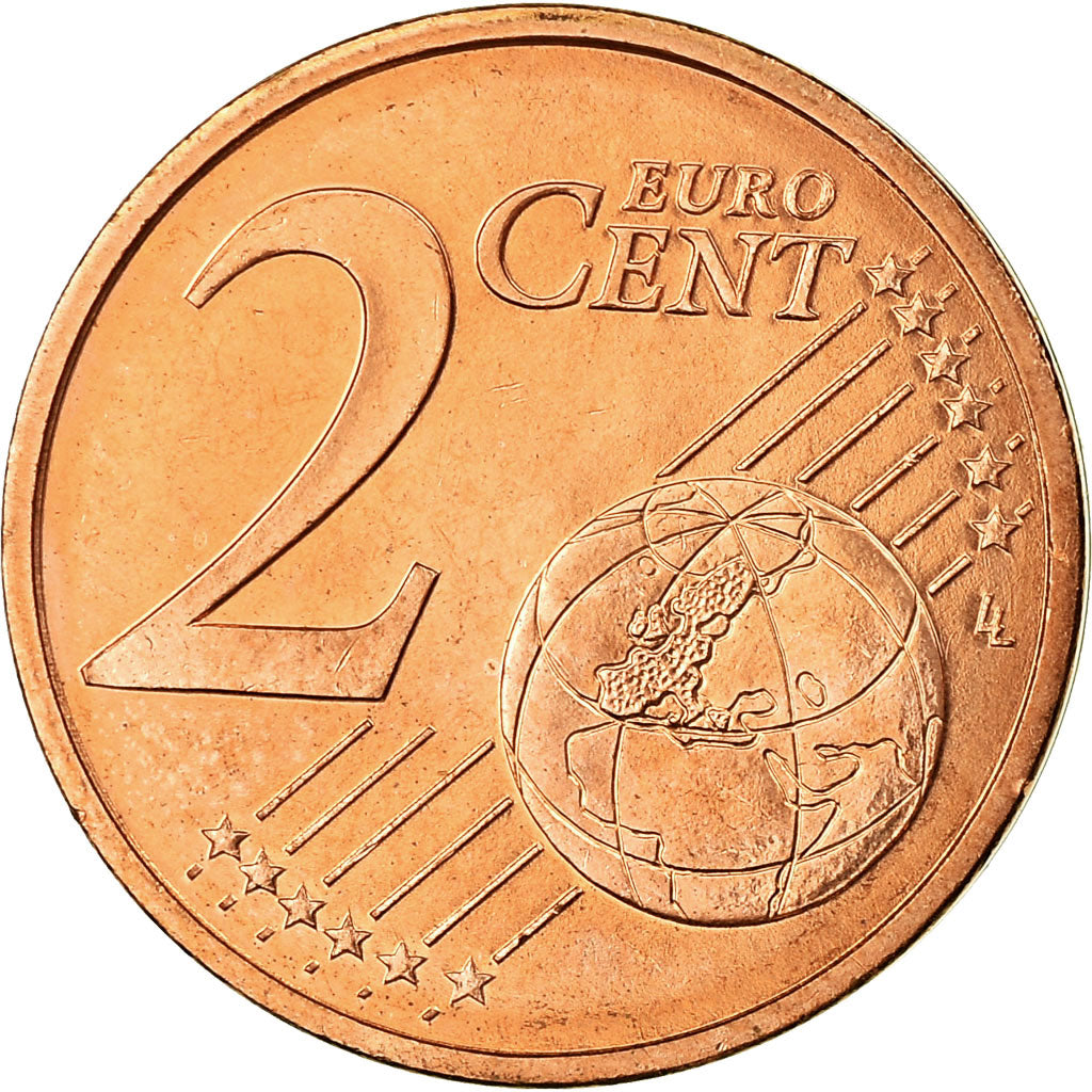 France, 2 Euro Cent, 2002, MS(63), Copper Plated Steel, KM:1283