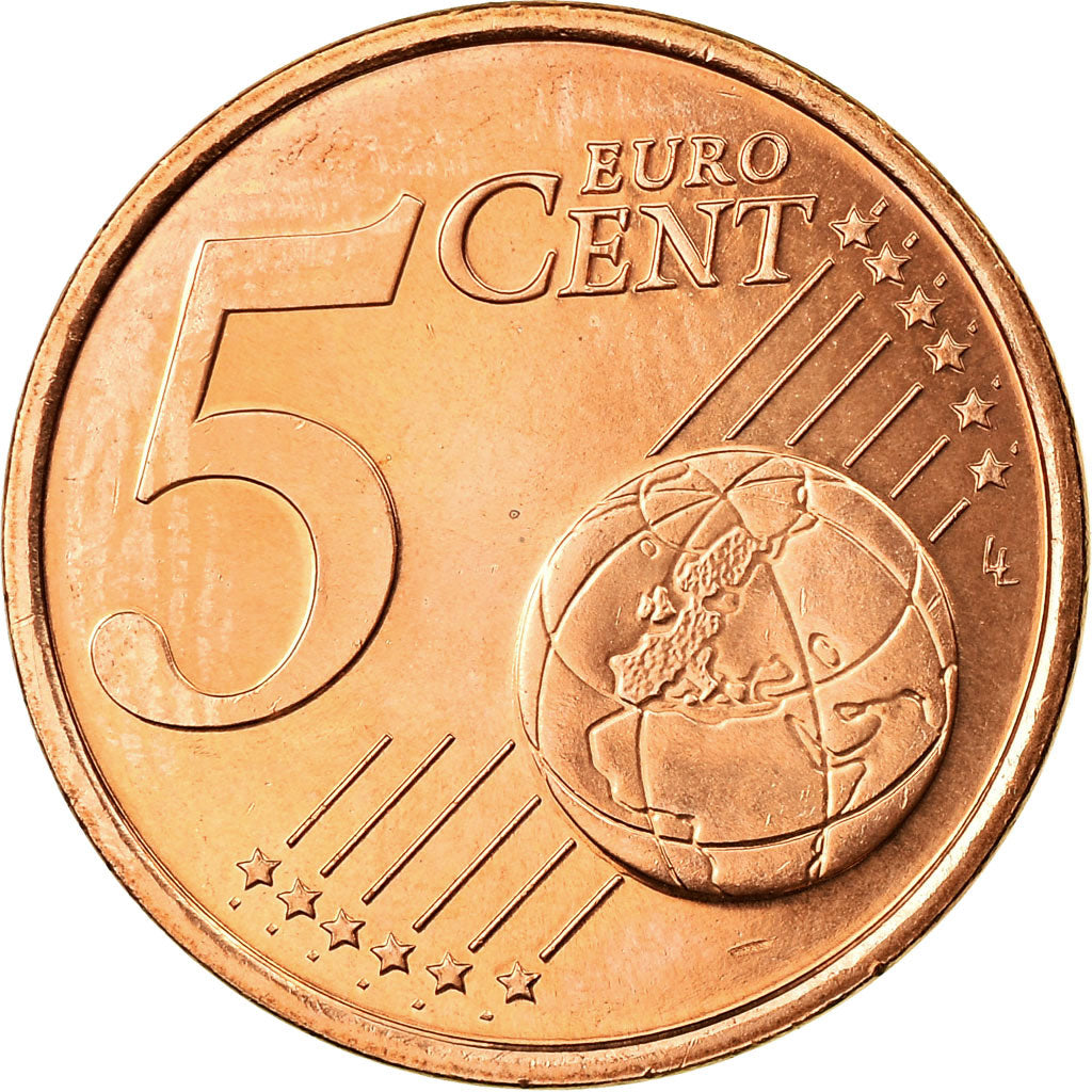 Francia, 5 Euro Cent, 2004, SC, Cobre chapado en acero, KM:1284