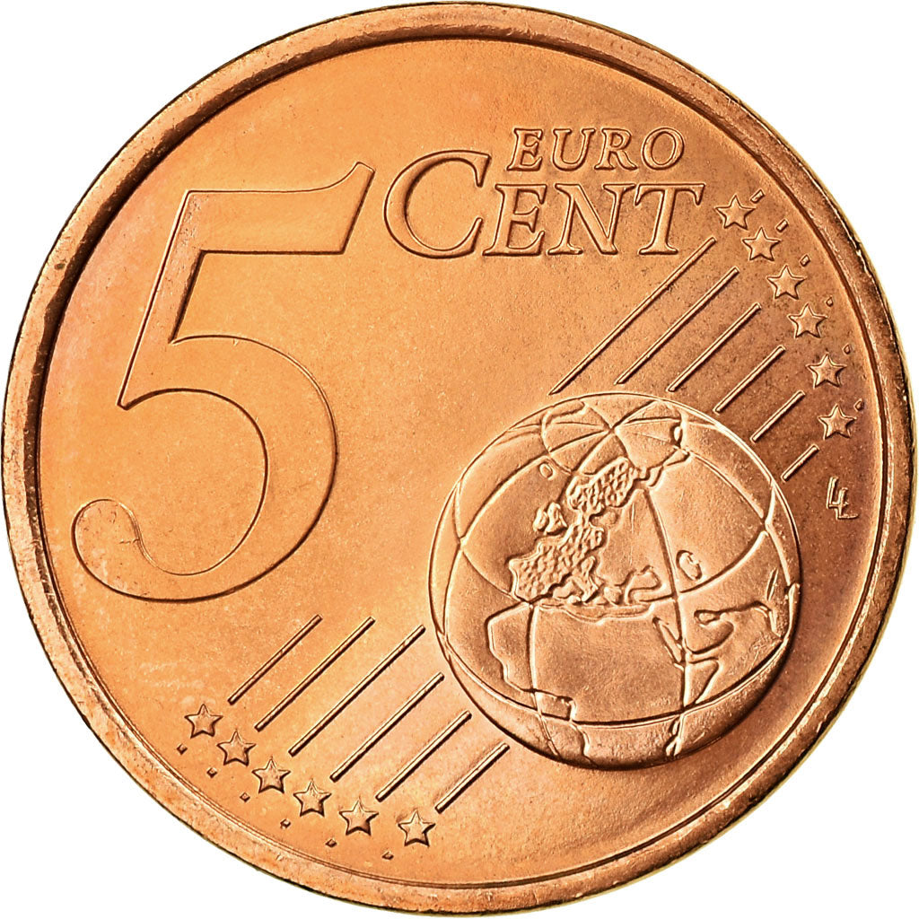 France, 5 Euro Cent, 2005, MS(63), Copper Plated Steel, KM:1284