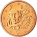 France, Euro Cent, 2007, SPL, Copper Plated Steel, KM:1282