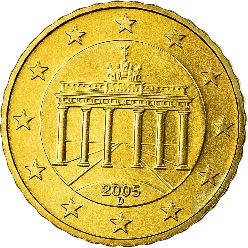 GERMANIA - REPUBBLICA FEDERALE, 10 Euro Cent, 2005, SPL, Ottone, KM:210