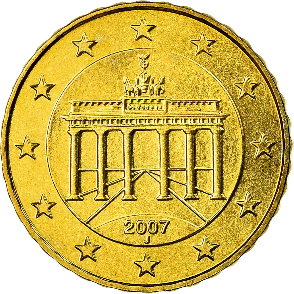 République fédérale allemande, 10 Euro Cent, 2007, SPL, Laiton, KM:254