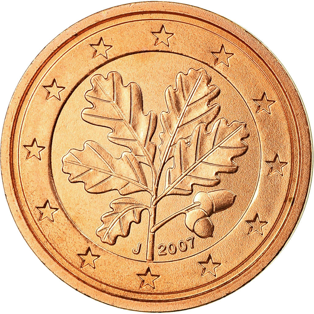 GERMANIA - REPUBBLICA FEDERALE, 2 Euro Cent, 2007, SPL, Acciaio placcato rame
