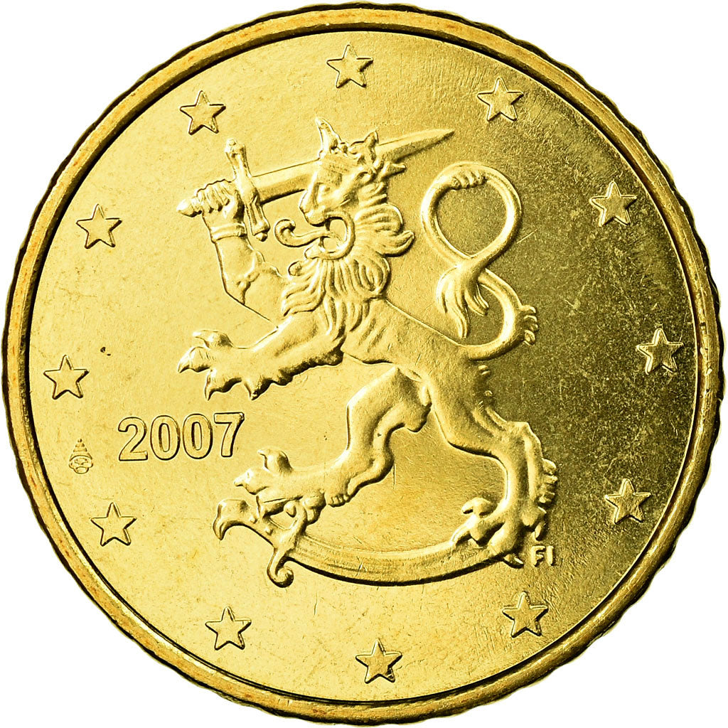 Finlandia, 50 Euro Cent, 2007, FDC, Ottone, KM:128