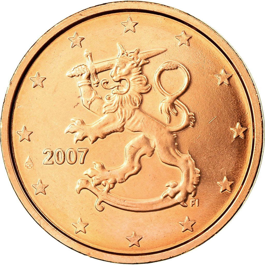Finnland, 2 Euro Cent, 2007, STGL, Copper Plated Steel, KM:99
