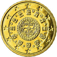 Portugal, 10 Euro Cent, 2007, BU, MS(65-70), Brass, KM:743