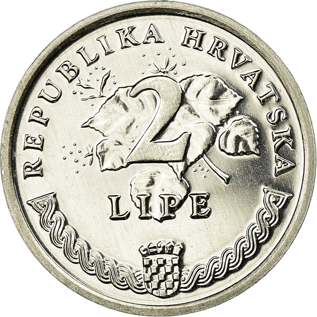 Coin, Croatia, 2 Lipe, 1993, MS(65-70), Aluminum, KM:4