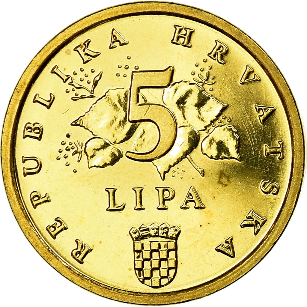 Monnaie, Croatie, 5 Lipa, 1993, FDC, Brass plated steel, KM:5