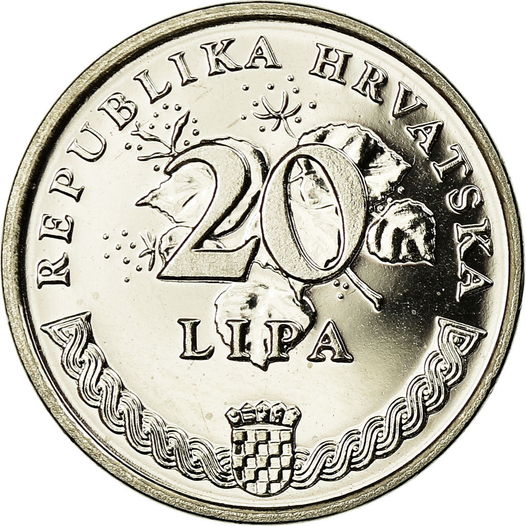 Coin, Croatia, 20 Lipa, 1993, MS(65-70), Nickel plated steel, KM:7