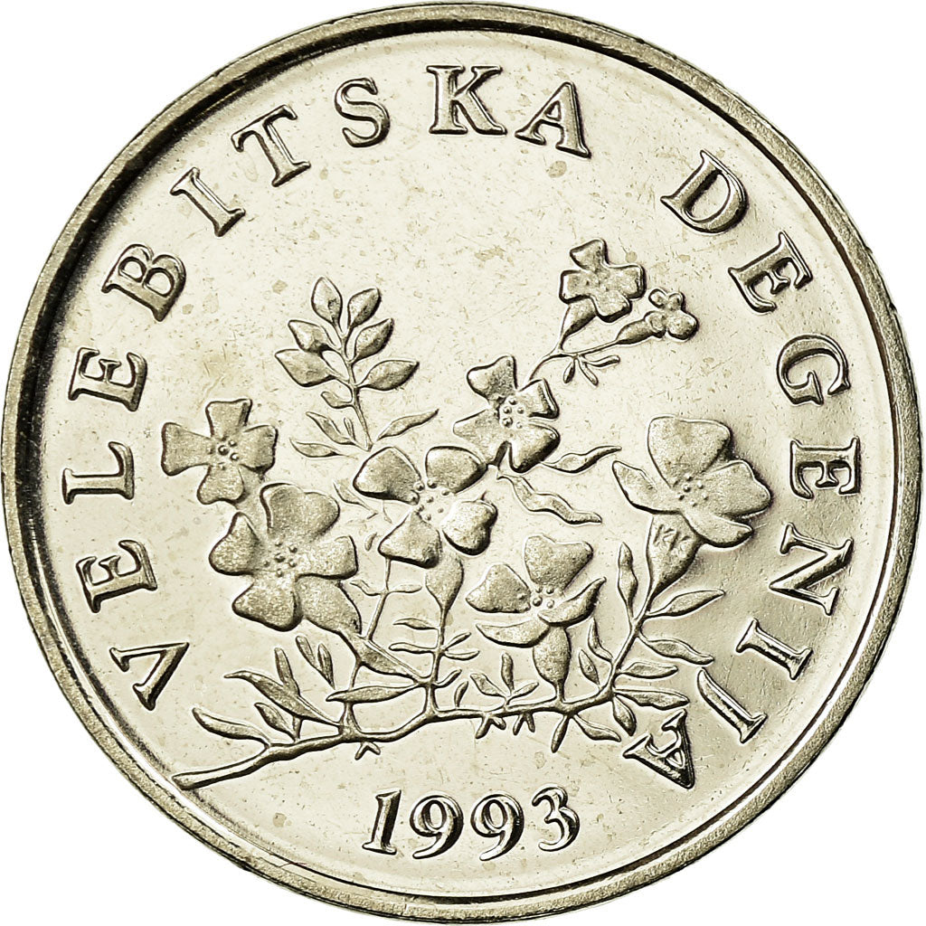 Moneda, Croacia, 50 Lipa, 1993, FDC, Níquel chapado en acero, KM:8