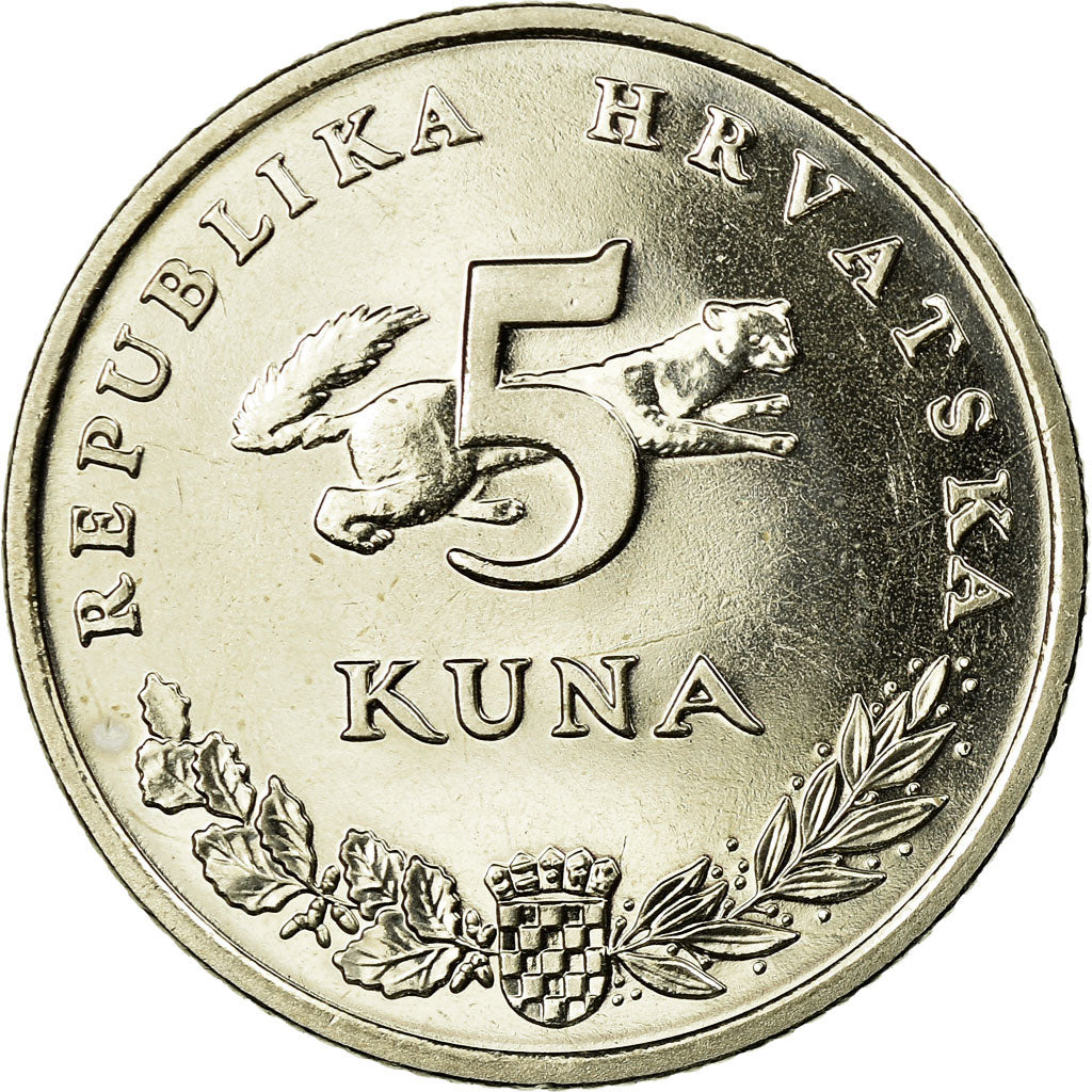 Moneta, Croazia, 5 Kuna, 1993, FDC, Rame-nichel-zinco, KM:11