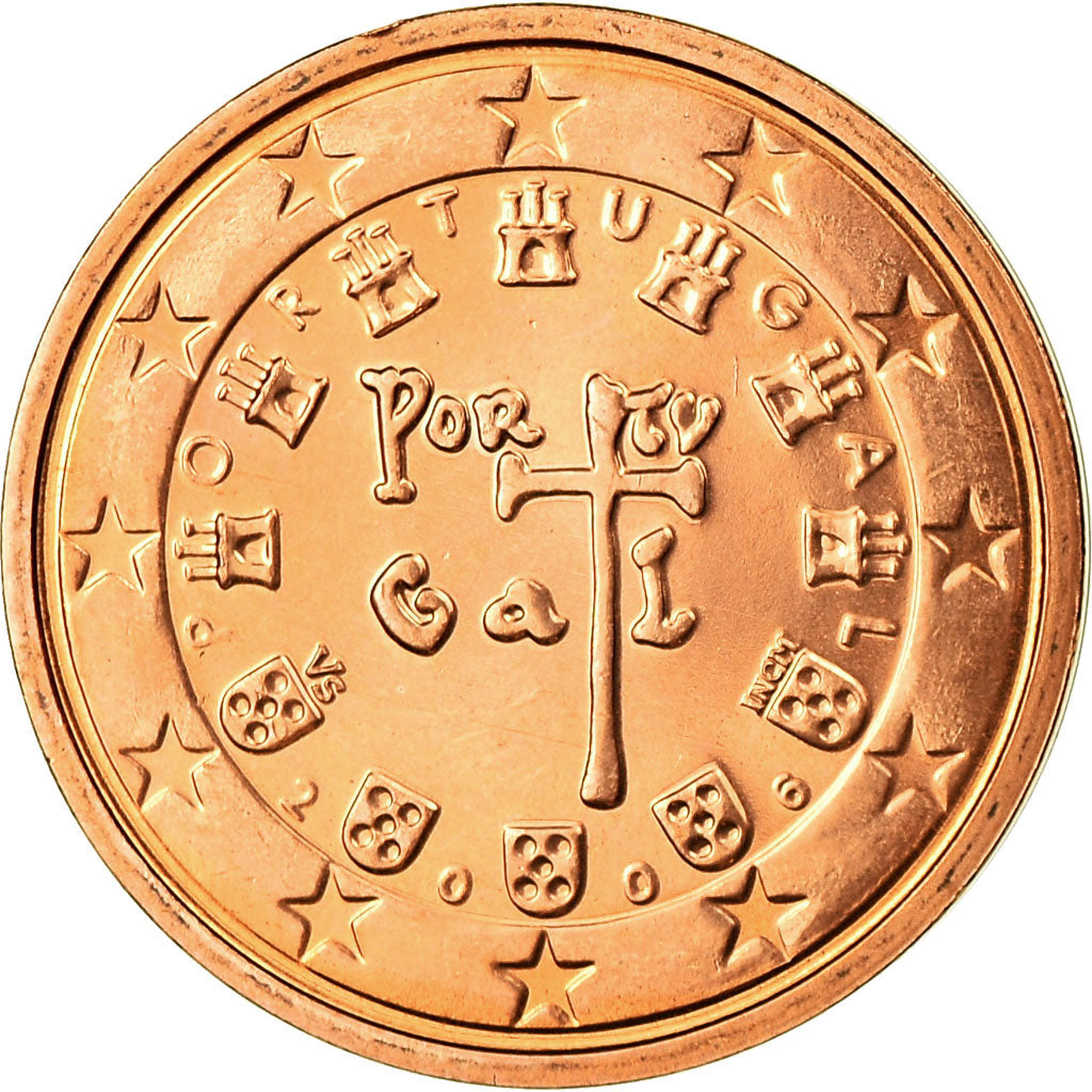 Portugal, 2 Euro Cent, 2006, MS(65-70), Copper Plated Steel, KM:741