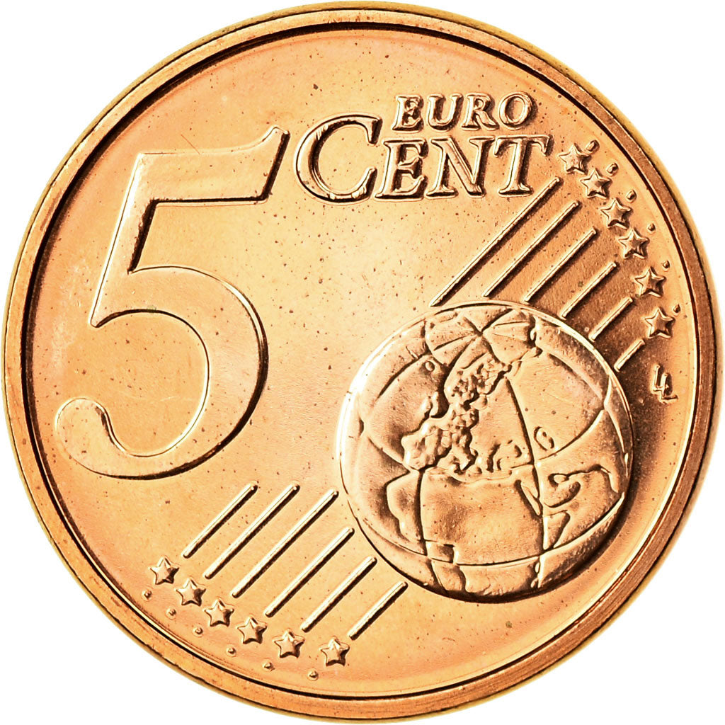 Portugal, 5 Euro Cent, 2006, MS(65-70), Aço Cromado a Cobre, KM:742