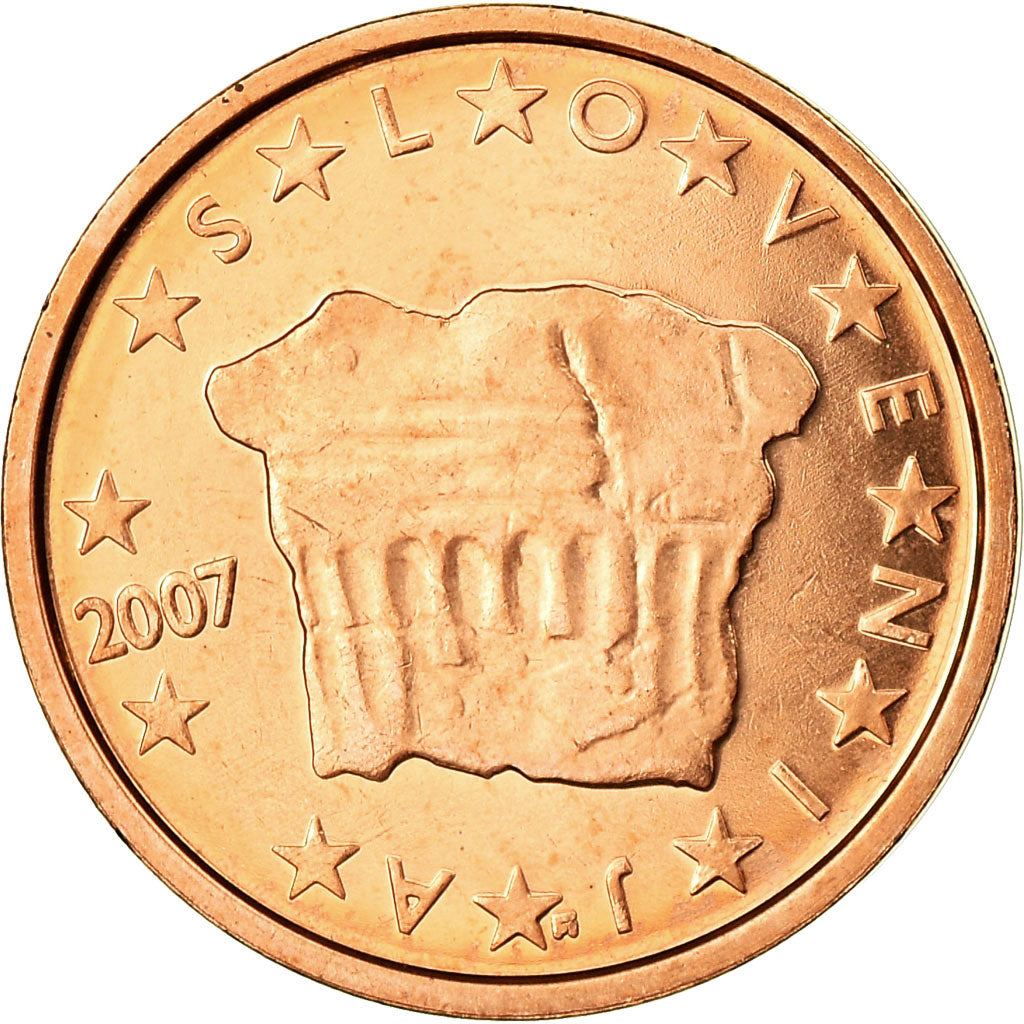 Slovenia, 2 Euro Cent, 2007, FDC, Acciaio placcato rame, KM:69
