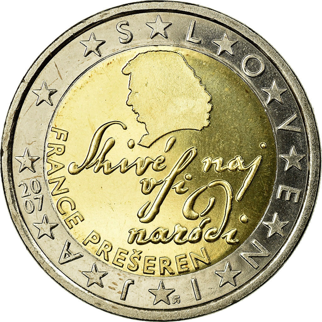 Slovenia, 2 Euro, 2007, FDC, Bi-metallico, KM:75