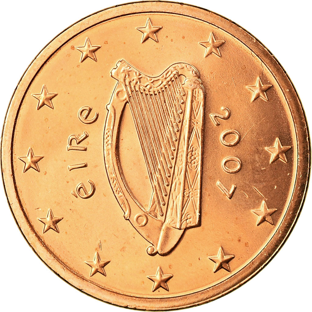 IRELAND REPUBLIC, 5 Euro Cent, 2007, FDC, Copper Plated Steel, KM:34