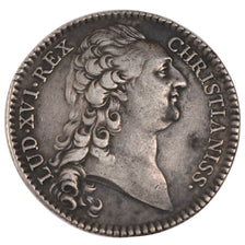France, Royal, Token, 1777, EF(40-45), Silver, Feuardent #899, 7.95