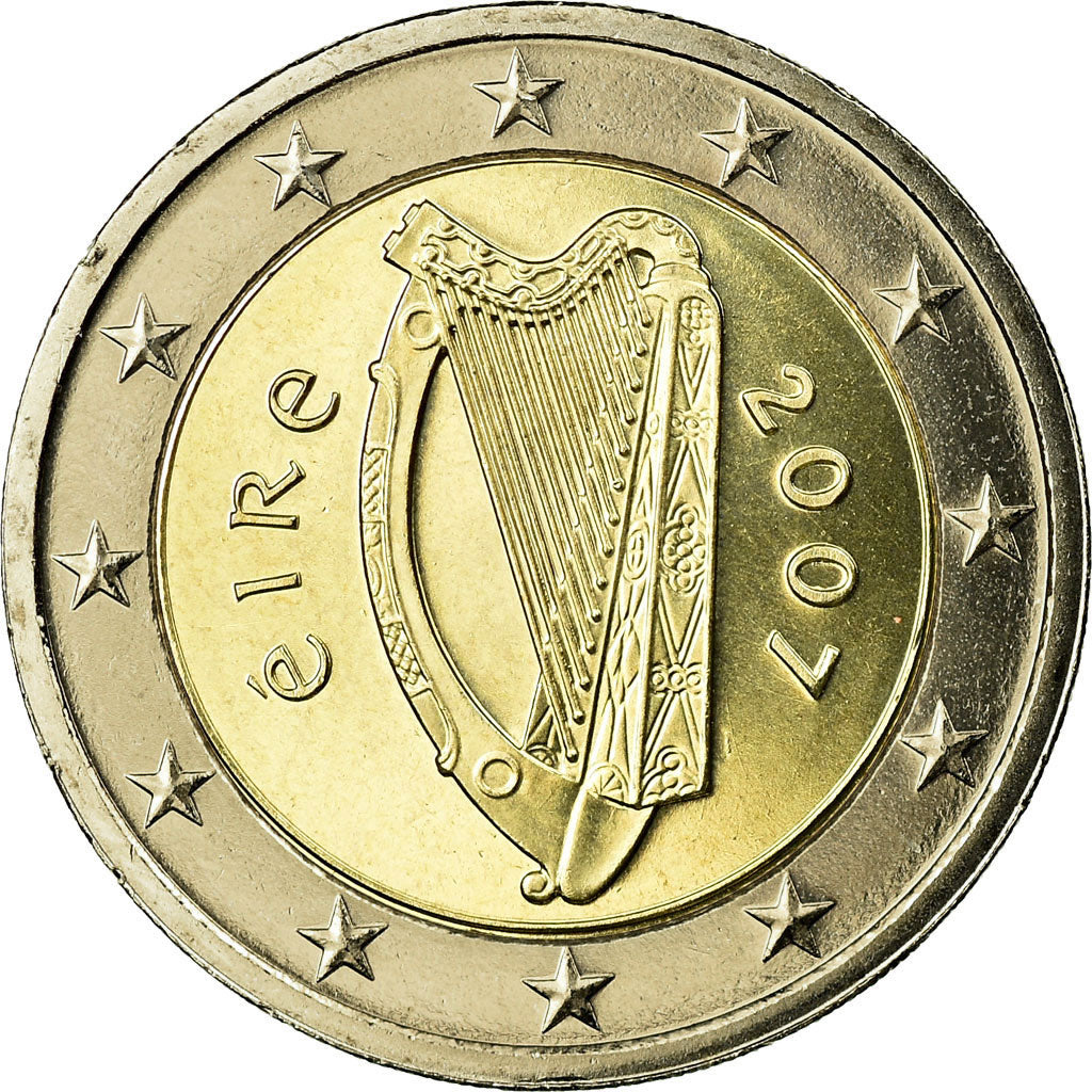IRELAND REPUBLIC, 2 Euro, 2007, MS(65-70), Bi-Metallic, KM:51