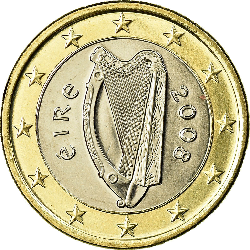 IRELAND REPUBLIC, Euro, 2008, MS(65-70), Bi-Metallic, KM:50
