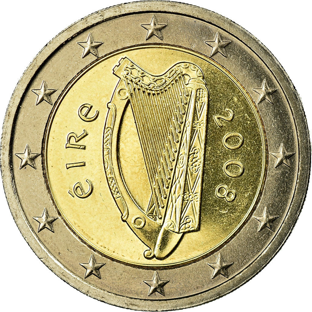 IRELAND REPUBLIC, 2 Euro, 2008, MS(65-70), Bi-Metallic, KM:51