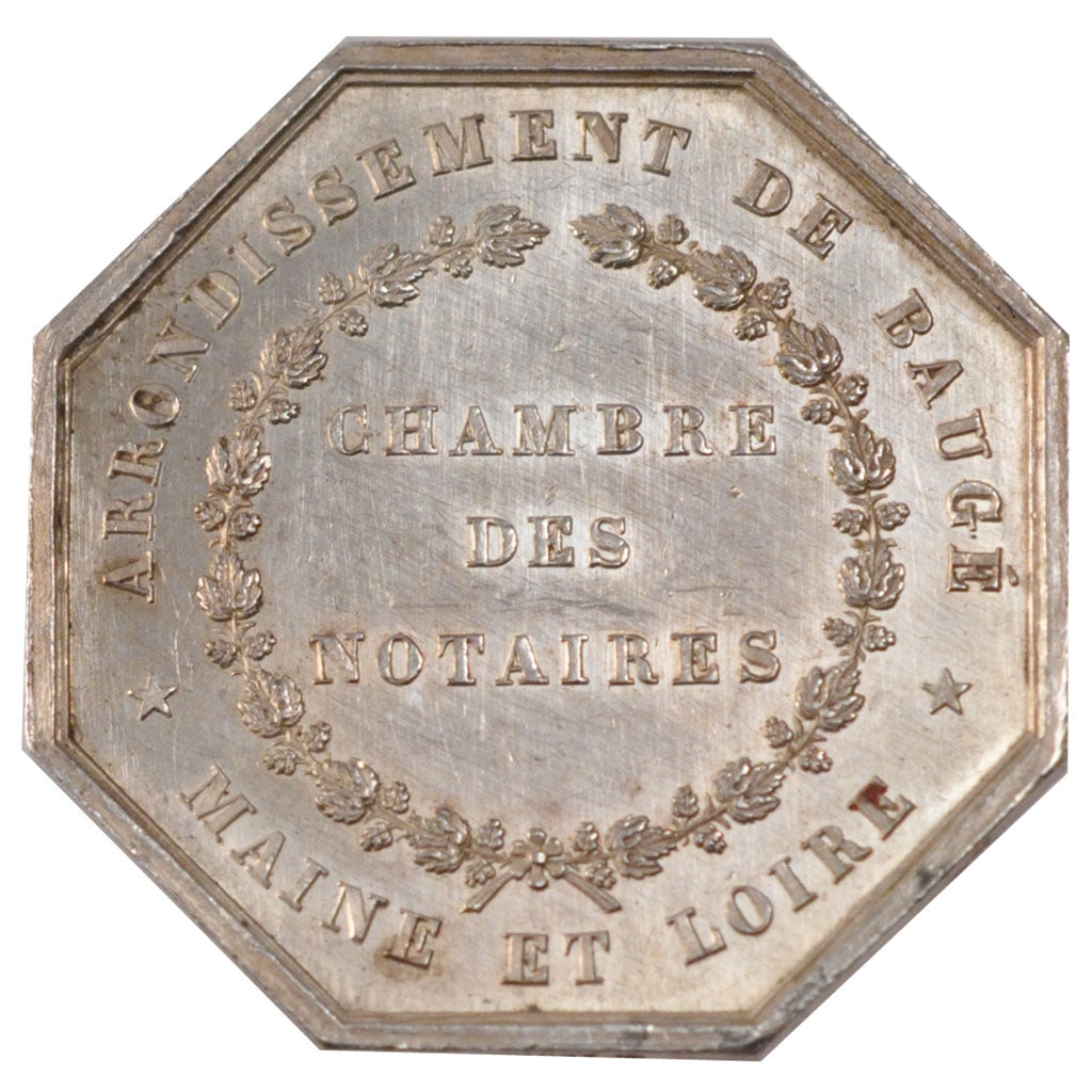 France, Notary, Token, AU(55-58), Silver, Lerouge #34c, 13.98