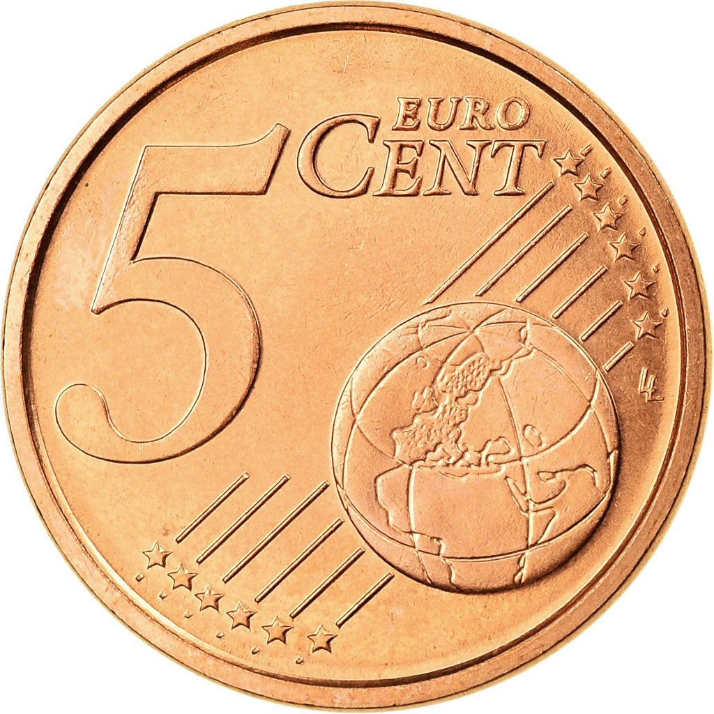 Italia, 5 Euro Cent, 2006, FDC, Acciaio placcato rame, KM:212