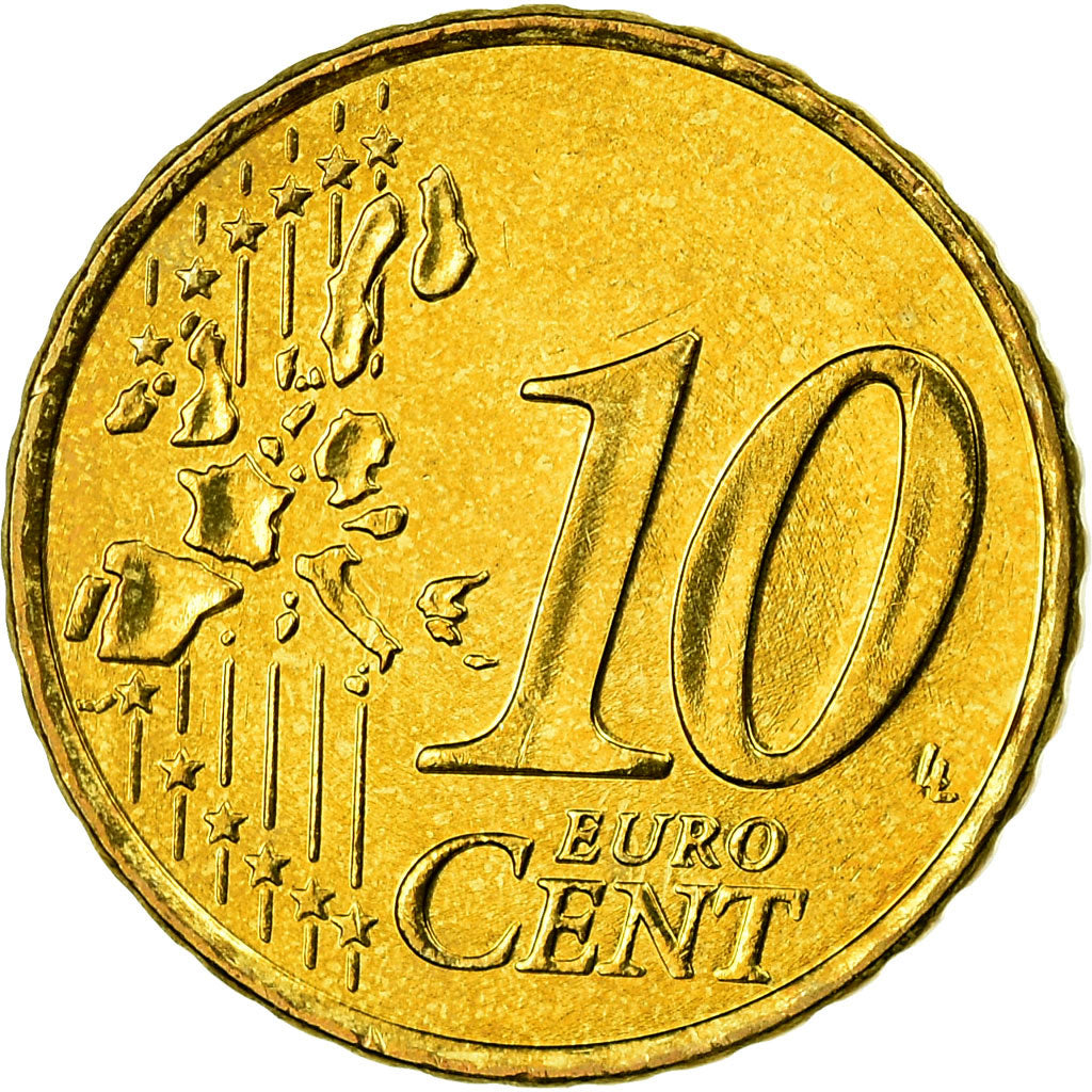 Grecia, 10 Euro Cent, 2006, FDC, Latón, KM:184