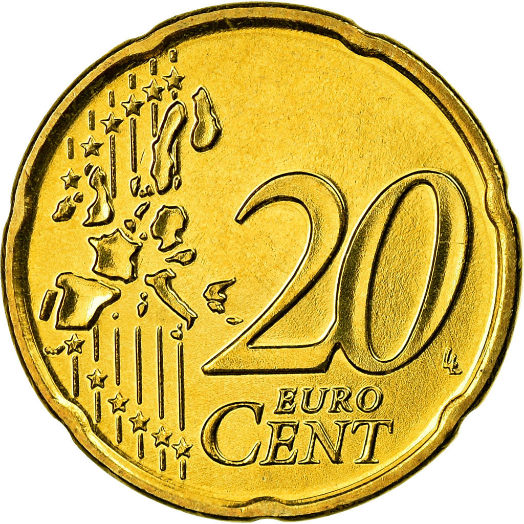 Grecia, 20 Euro Cent, 2006, FDC, Latón, KM:185
