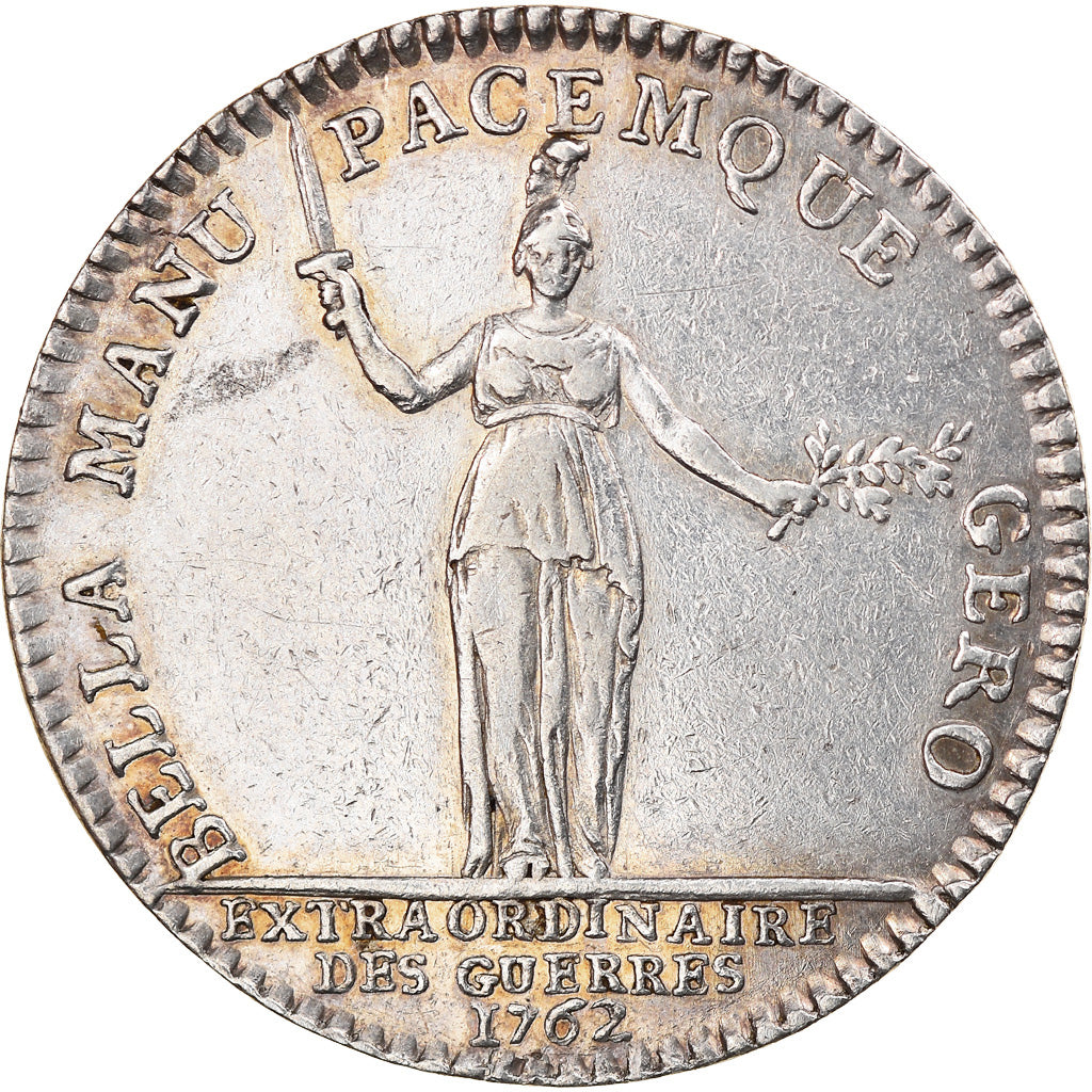 Frankrijk, Token, Louis XV, Extraordinaire des Guerres, 1762, ZF+, Zilver