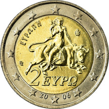 Grécia, 2 Euro, 2006, MS(65-70), Bimetálico, KM:188
