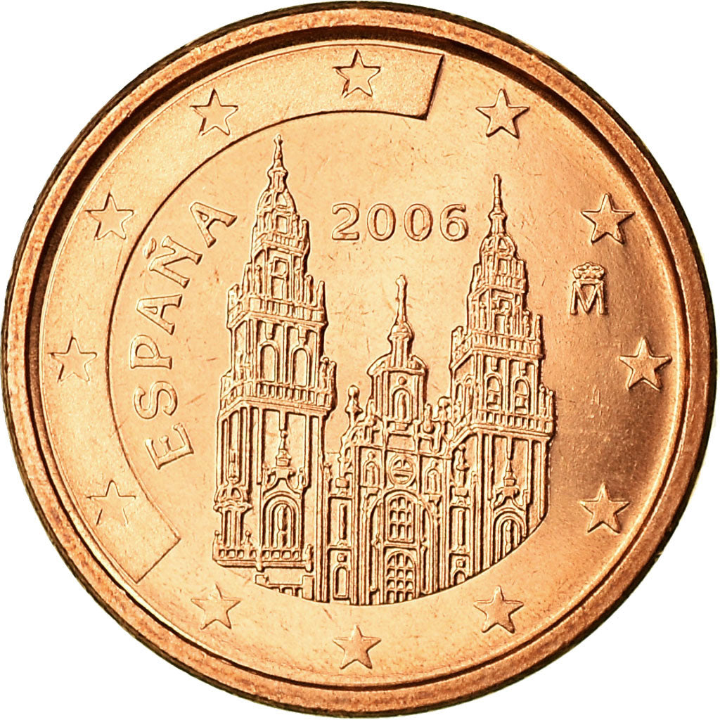 Spagna, Euro Cent, 2006, FDC, Acciaio placcato rame, KM:1040