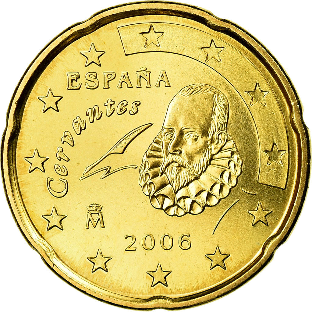 Spagna, 20 Euro Cent, 2006, FDC, Ottone, KM:1044