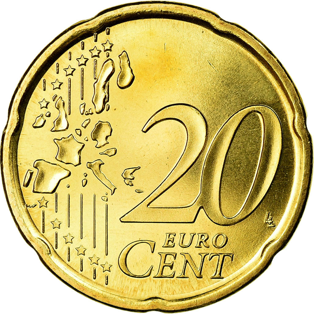 Spagna, 20 Euro Cent, 2006, FDC, Ottone, KM:1044