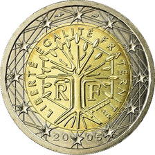 France, 2 Euro, 2005, MS(65-70), Bi-Metallic, KM:1289