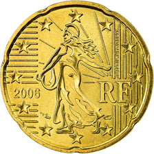 France, 20 Euro Cent, 2006, FDC, Laiton, KM:1286