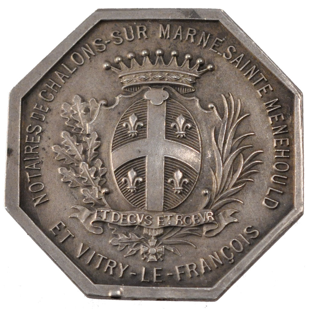 France, Notary, Token, MS(60-62), Silver, Lerouge #74, 15.03