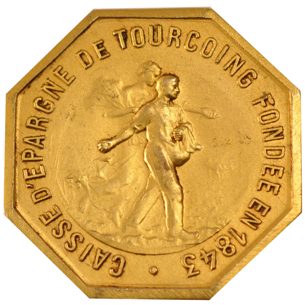 France, Savings Bank, Token, 1843, MS(60-62), Silver, 30.92