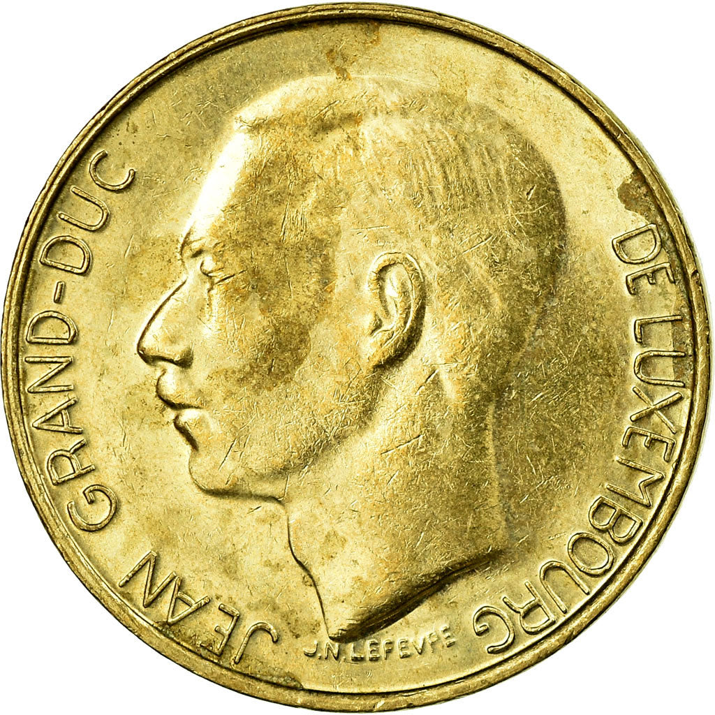Coin, Luxembourg, Jean, 5 Francs, 1990, EF(40-45), Aluminum-Bronze, KM:65