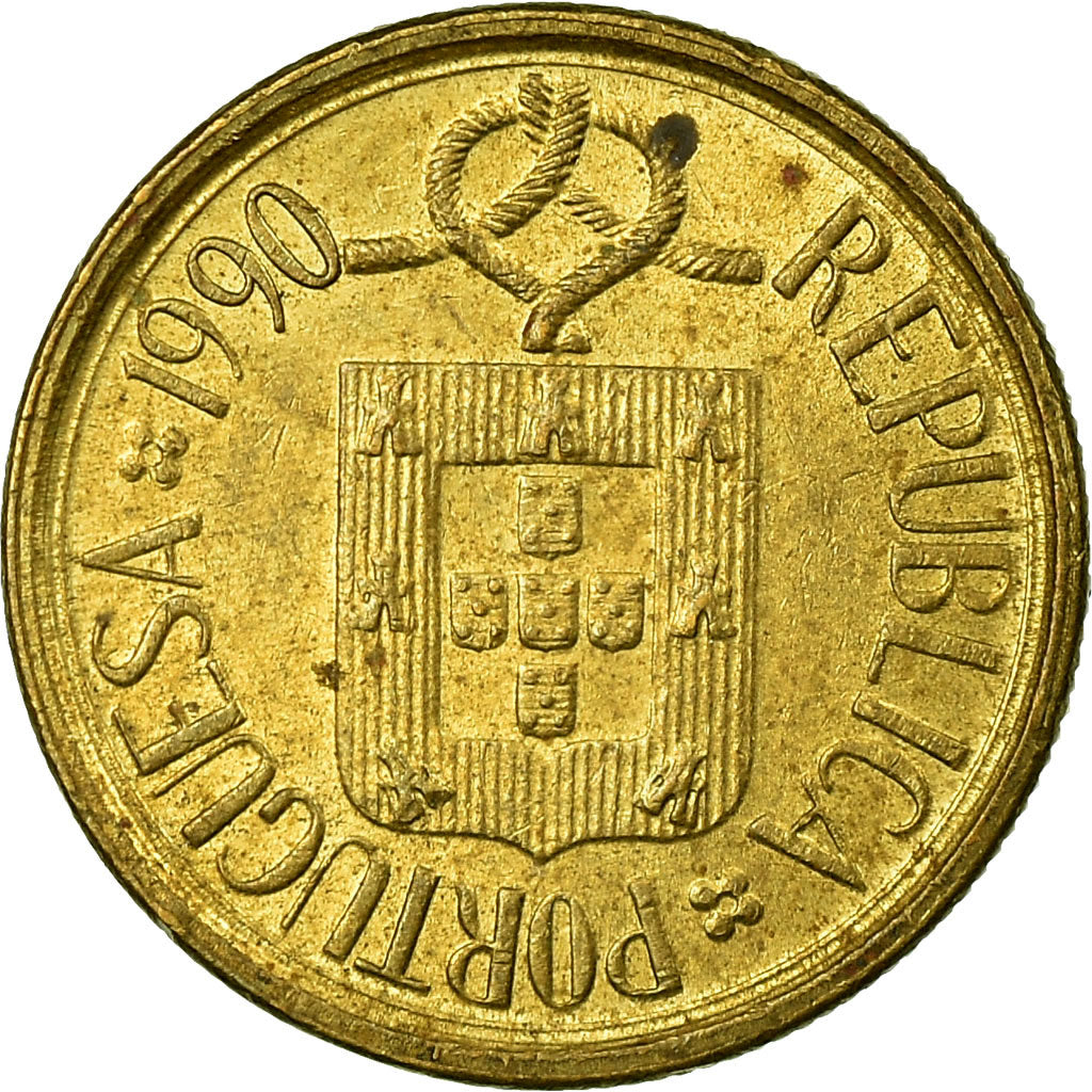Münze, Portugal, Escudo, 1990, SS, Nickel-brass, KM:631