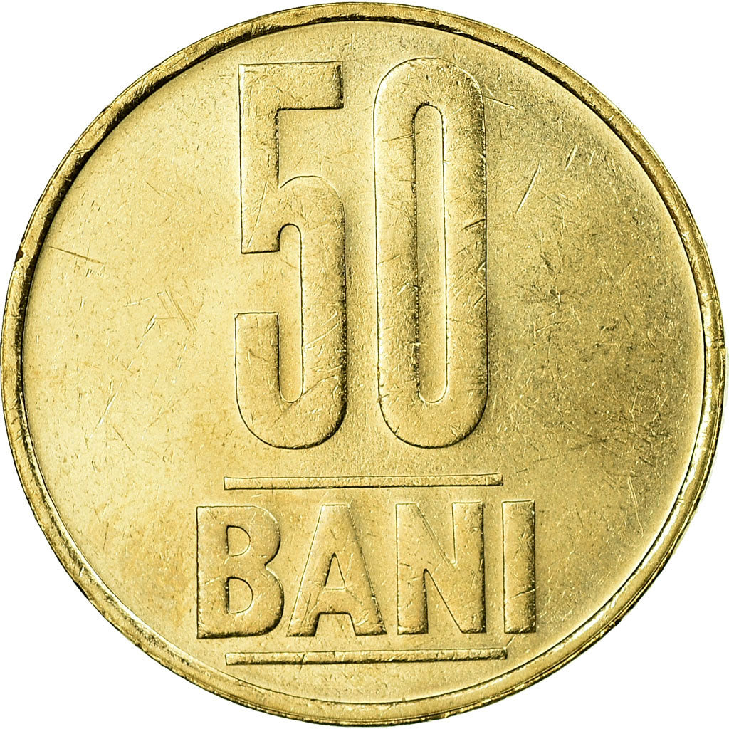 Moeda, Roménia, 50 Bani, 2005, Bucharest, AU(55-58), Níquel-Latão, KM:192