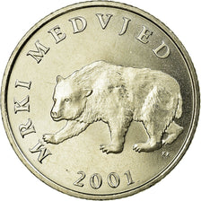 Coin, Croatia, 5 Kuna, 2001, AU(55-58), Copper-Nickel-Zinc, KM:11