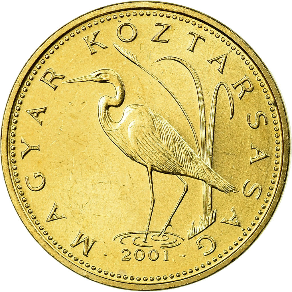 Moneta, Ungheria, 5 Forint, 2001, Budapest, SPL-, Nichel-ottone, KM:694