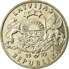 Coin, Latvia, Lats, 1992, MS(63), Copper-nickel, KM:12