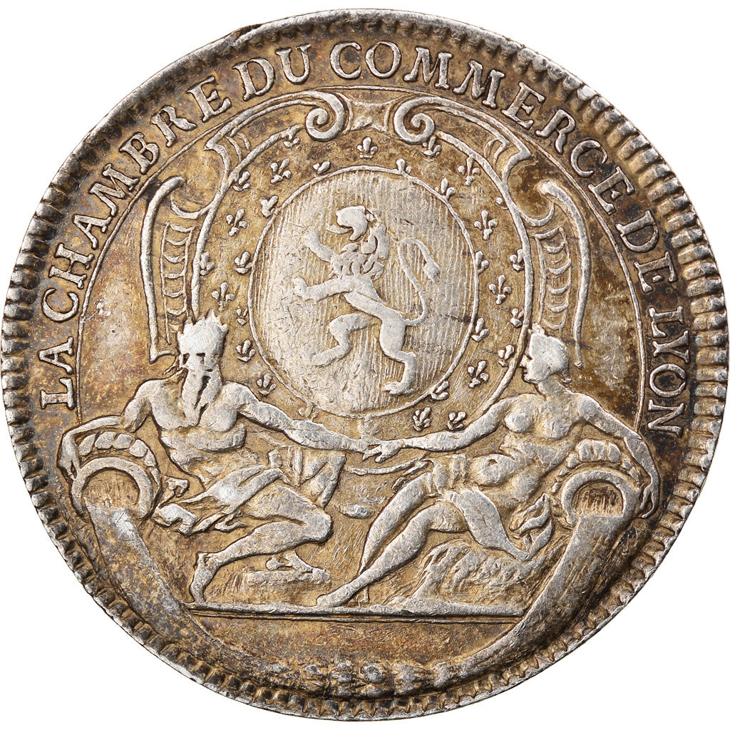 France, Token, Chambre de Commerce de Lyon, 1704, AU(50-53), Silver